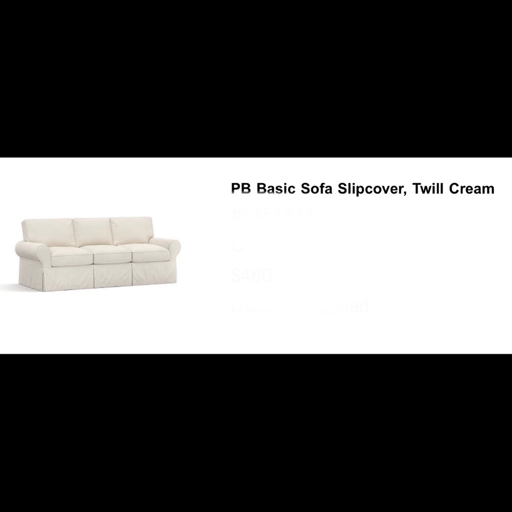 Pottery Barn Basic Sofa Slipcover